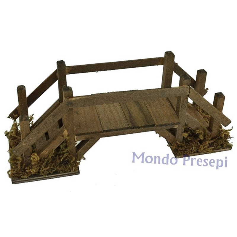Wooden bridge with stairs 15x5 cm