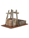 Pozzo per presepe con abbeveratoio cm 18x11x12,5 h. per statue