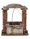 Pozzo per presepe con colonne laterali cm 24X20x27 h per statue