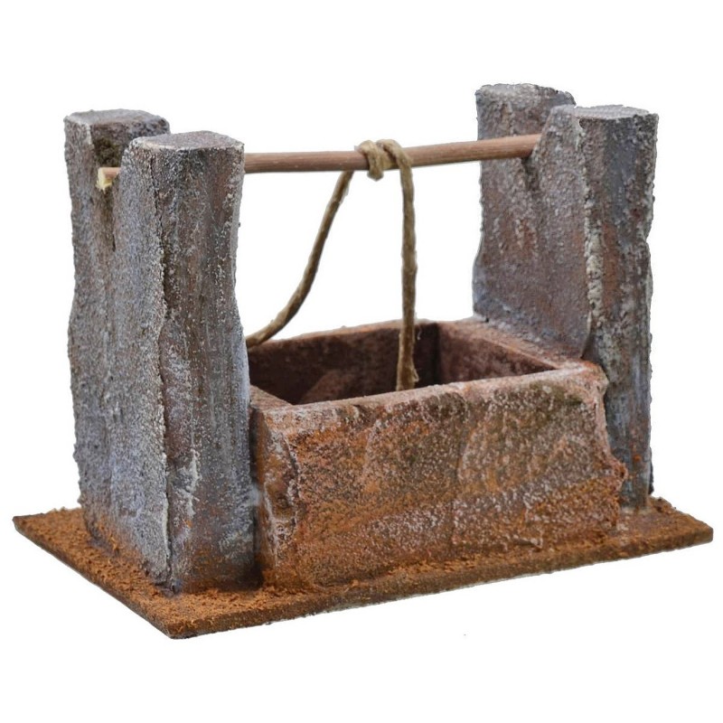 Palestinian-style square well for statues 6 cm 9x5.5x6.5 h