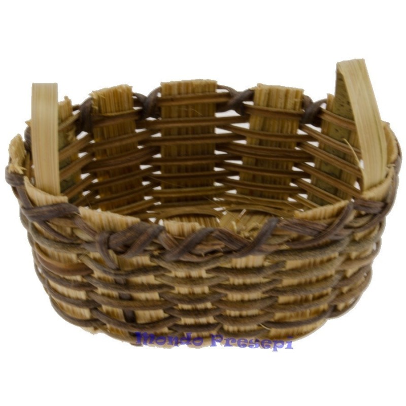 Wicker basket with 7 cm handles