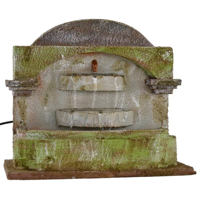 Fountain with three vertical tanks for nativity scene