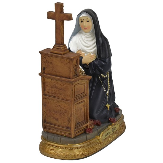 Santa Rita inginocchiata serie 20 cm Mondo Presepi