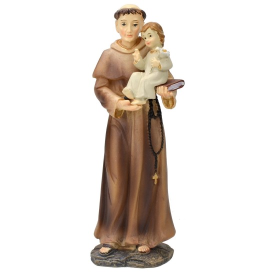 Sant' Antonio con bambino 13,5 cm statua in resina Mondo Presepi