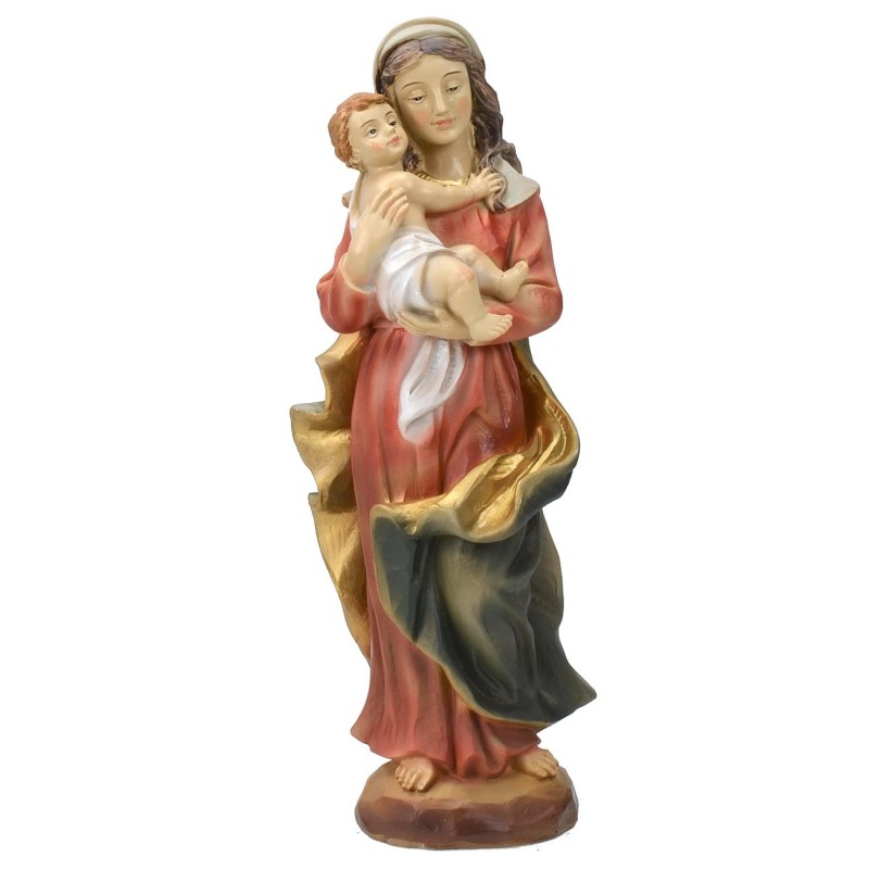 Madonna con Bambino cm 20 statua in resina Mondo Presepi