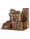 Borgo illuminated with houses cm 50x35x42 h for statues from 10
