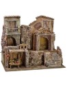 Borgo illuminated with houses and bottegae cm 50x30x41 h