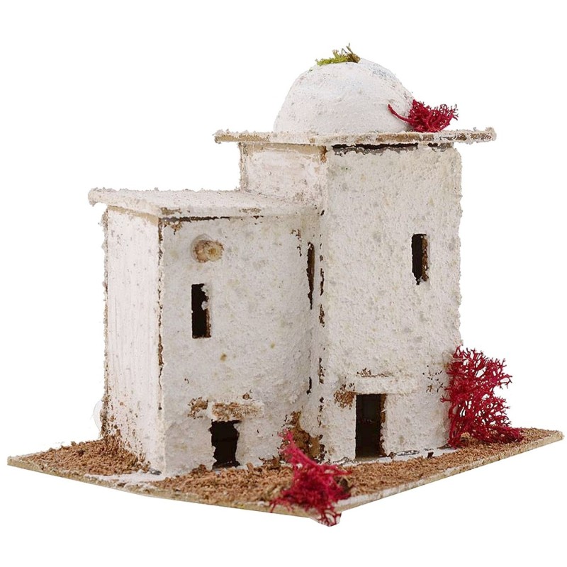 Casa árabe para belén con cúpula de 16,5x14x15 cm