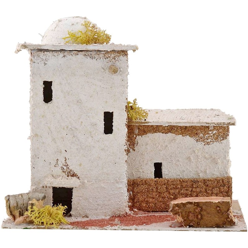 Casa árabe para belén con cúpula de 20x15x16,5 cm