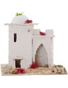 Casa araba per presepe con porta ad arco cm 18x17,5x17,5 h.