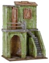 Casa con scalinata e bottega cm 19,5x14,5x29 h per statue da 10