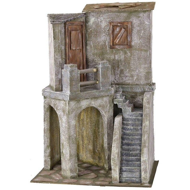 House with staircase and shop 39x29x56.5 cm h for statues of 20