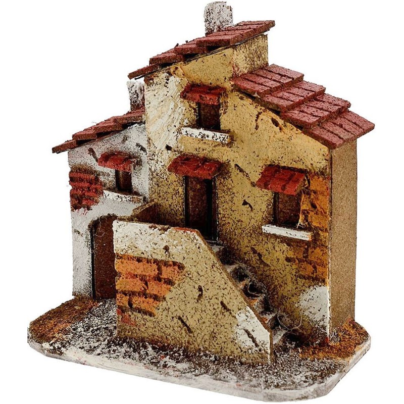 Casa de corcho con escalera de 16x9x16 cm h, Mundo