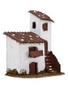 Casale with tower for presepe cm 12x9x14 h