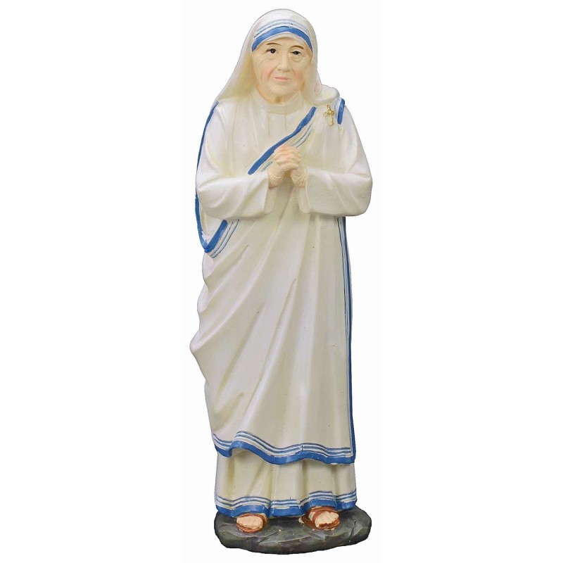 Madre Teresa cm 18 estatua de resina Mondo Presepi