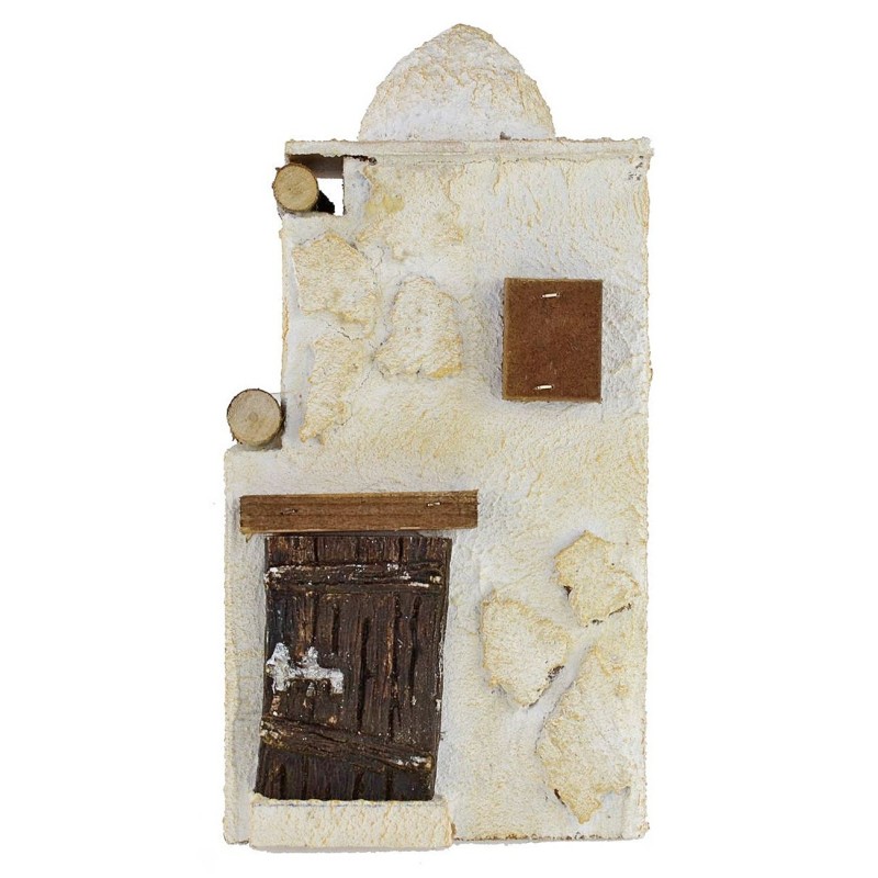 Palestinian house in wooden stuccato cm 11x9x23 h