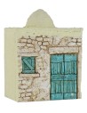 Casa palestinese in legno stuccato cm 12x7,5x17 h Mondo Presepi