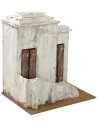 Casa palestinese in legno stuccato cm 38x29x42 h per statue da