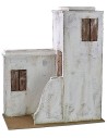 Casa palestinese in legno stuccato cm 40x20x49 h per statue da