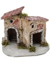 House for nativity scene in resin 12x12x10 cm h.