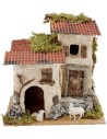 Casa rustica con pecore cm 24x19x22 h. Mondo Presepi