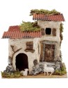 Rustic house with sheep cm 24x19x22 h.