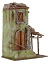 Casa rustica con portico cm 25x14,5x33,5 h per statue 10 cm