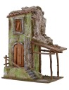 Casa rustica con portico cm 25x14,5x33,5 h per statue 10 cm