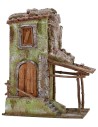 Casa rustica con portico cm 25x14,5x33,5 h per statue 10 cm