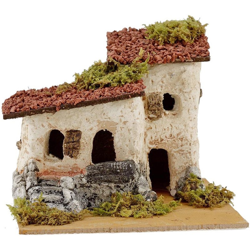 Casa rustica per presepe cm 16x15x12,5 h. Mondo Presepi