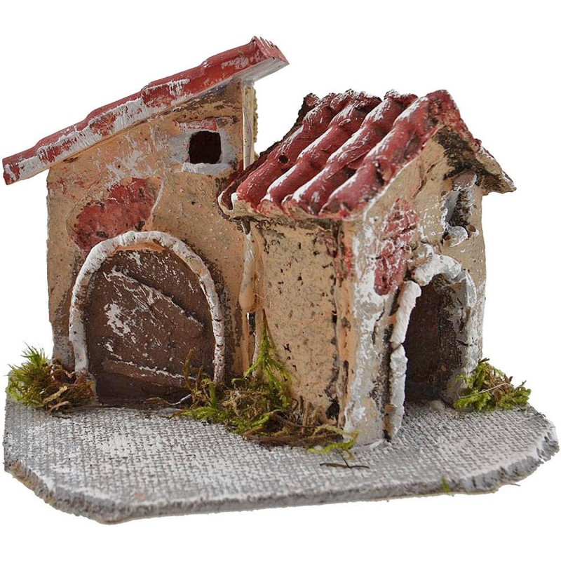 Houses for nativity scene in resin 12x9x8 cm h.