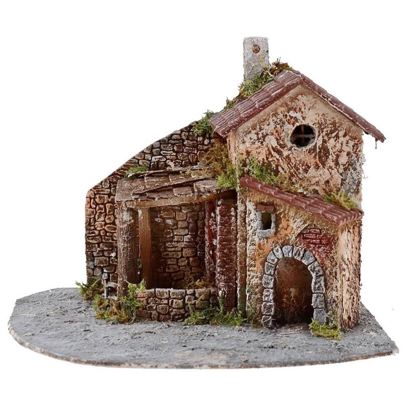 Casolare in resina per presepe cm 30x28x24 h. Mondo Presepi