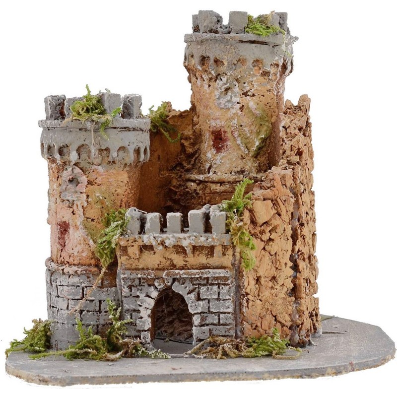 Castillo para belén de 17,5x15x15 cm de altura. Mundo