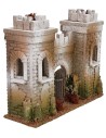 Facciata di castello con merli guelfi e ghibellini cm 30x10x24