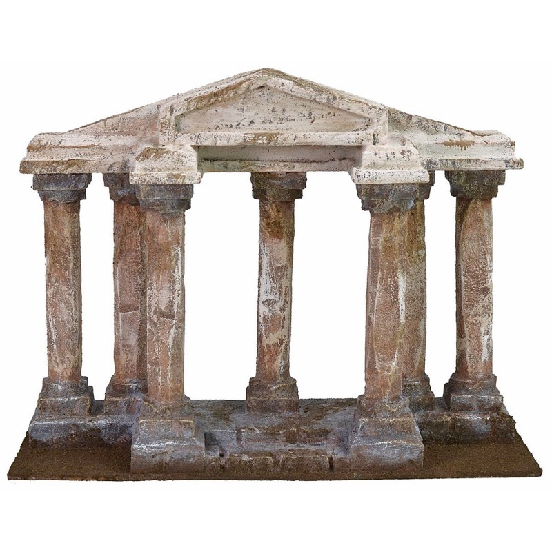 Temple entrance with double row of columns cm 18X6X14 h