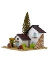 Paesaggio con casette per presepe cm 13,5x13,5x9,5h