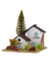 Paesaggio con casette per presepe cm 13,5x13,5x9,5h