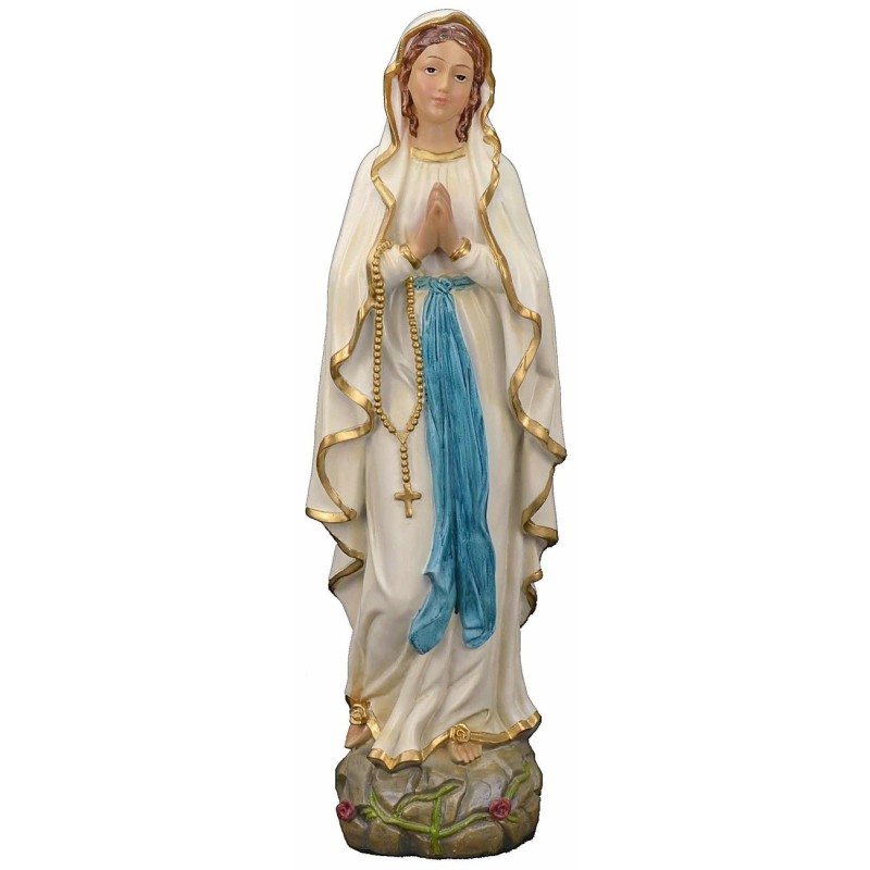 Madonna de Lourdes 20 cm estatua de resina Mundo Pesebres