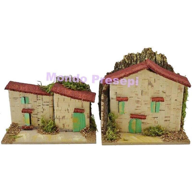 Set of 2 houses cm 10x6x8 h.
