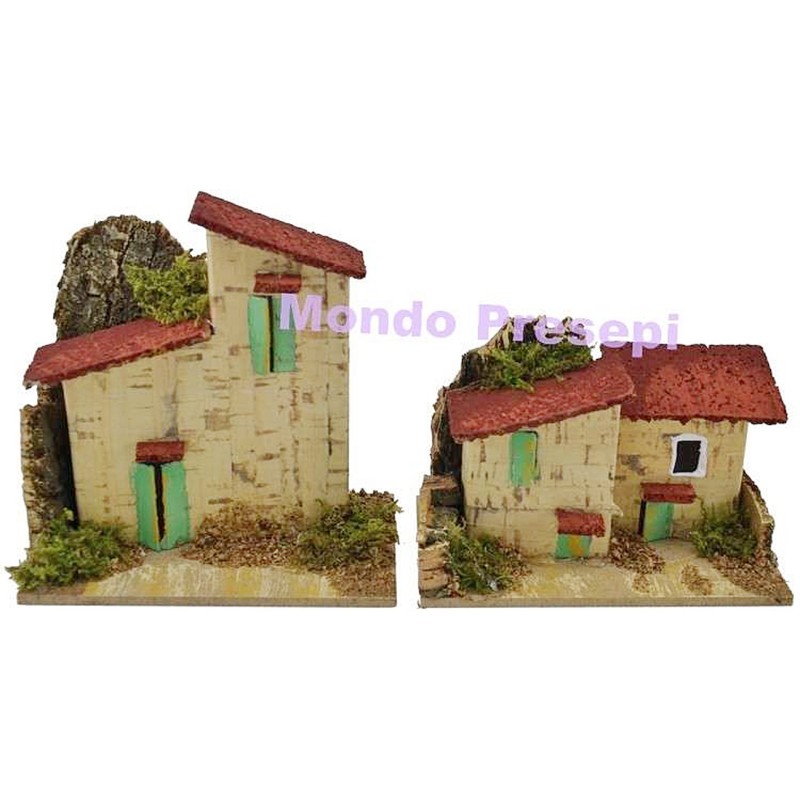 Set of 2 houses cm 10x6x9 h.