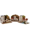 Set of 3-piece houses for creche 15.5x10x12.5 h