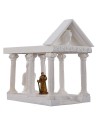 Roman temple in plaster 7.5x13.5x12.5 cm h