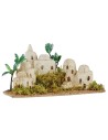 Palestinian village with vegetation and palm cm 21x13, 3x10, 5 h