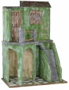 Casa con scalinata e bottega cm 58x43x83 h per statue da 30 cm