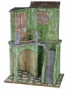 Casa con scalinata e bottega cm 58x43x83 h per statue da 30 cm