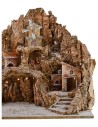 Presepe cm 65x45x53 h with fountain, waterfall, windmill and