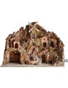 Presepe cm 80x45x66h. con mulino, cascata, fuco e luci