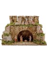 Presepe with Nativity Landi 6 cm and lights cm 32x15x21 h.