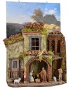 Presepe con quadro da appendere completo di statue Landi cm