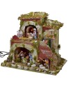 Nativity scene with moving statues cm 57x37x50 h